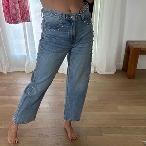 Pistola Women's Blue Studded Jeans